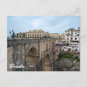 Carte Postale Ancien pont historique à Ronda, Espagne