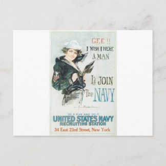 Carte Postale Ancien poster de la Marine autour de 1918