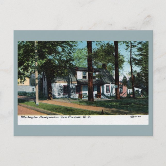 Carte Postale Ancien siège de Washington à New Rochelle NY (Devant)