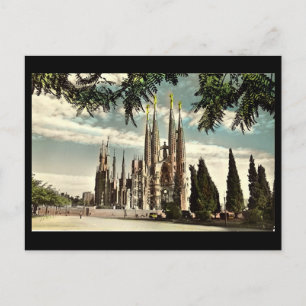 Carte postale ancienne, Barcelone, Sagrada Familia