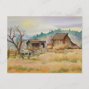 Carte Postale ANCIENNE BARN & APPALOOSA par SHARON SHARPE