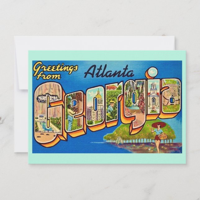 Carte postale ancienne d'Atlanta (Devant)