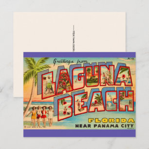 Carte postale ancienne de Laguna Beach FL
