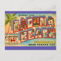 Carte postale ancienne de Laguna Beach FL