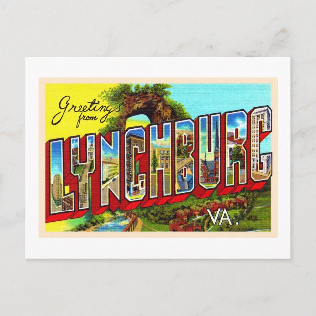 Carte postale ancienne de Lynchburg Virginie à gro (Devant)