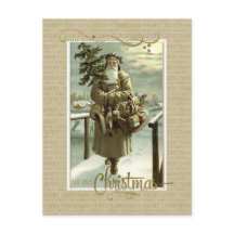 Carte postale ancienne de Noël St Nick reproductio