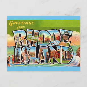 Carte postale ancienne de vœux de Rhode Island