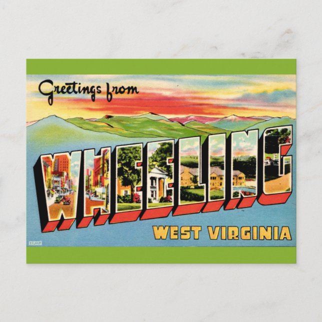 Carte postale ancienne de Wheeling WV (Devant)