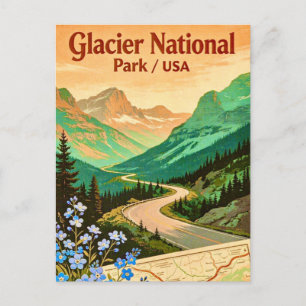 Carte postale ancienne du Glacier National Park