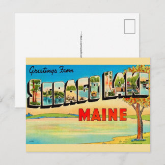Carte postale ancienne du lac Sebago