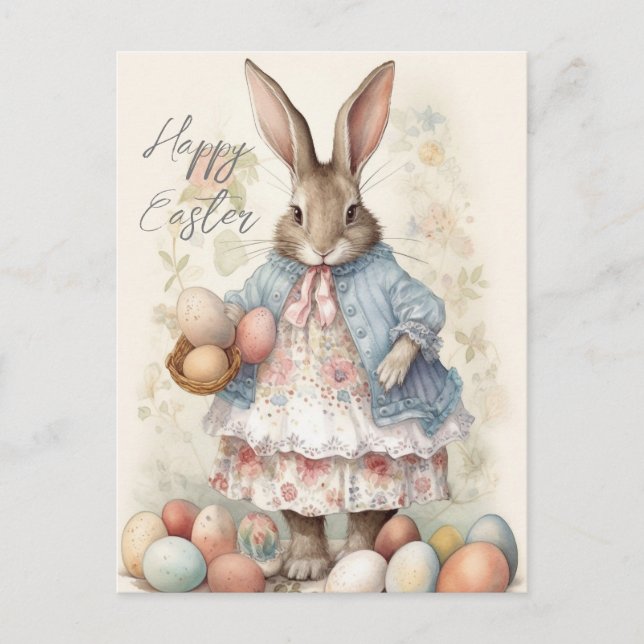 Carte postale ancienne Lapin de Pâques (Devant)