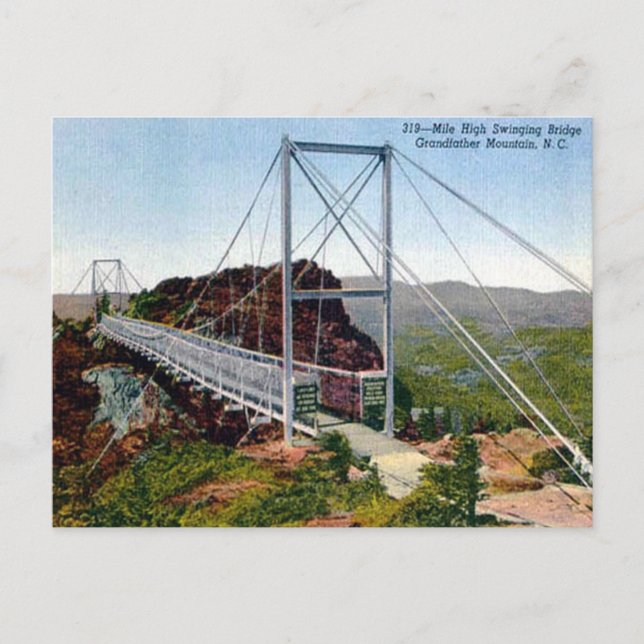 Carte postale ancienne - Mile High Swinging Bridge (Devant)