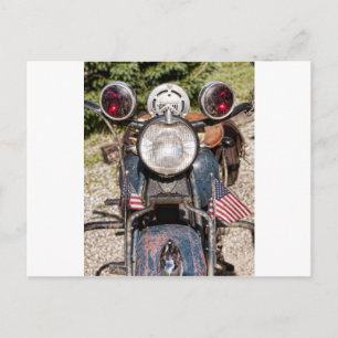 Carte Postale ancienne moto de police indienne