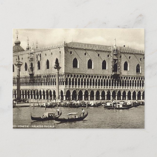 Carte postale ancienne - Palais des Doges, Venise (Devant)
