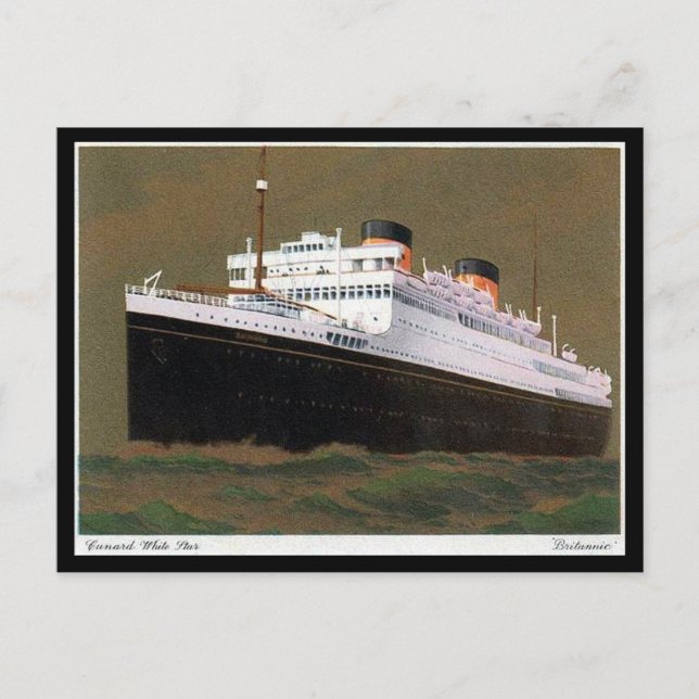 Carte postale ancienne - Paquebot Cunard White Sta (Devant)