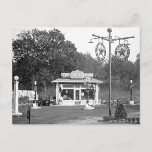 Carte Postale Ancienne station-service, 1925