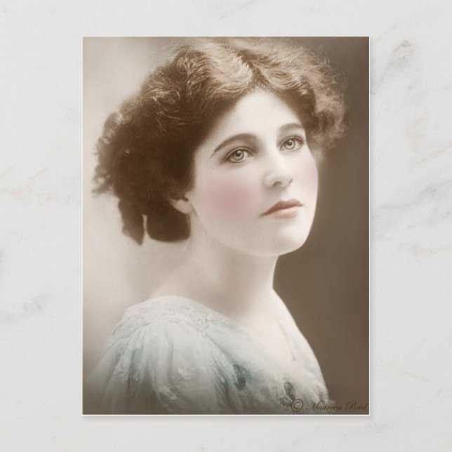 Carte postale ancienne teintée victorienne édouard (Devant)