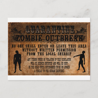 CARTE POSTALE ANCIENNE ZOMBIE OUEST