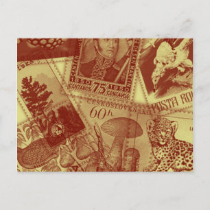 Carte postale anciens timbres