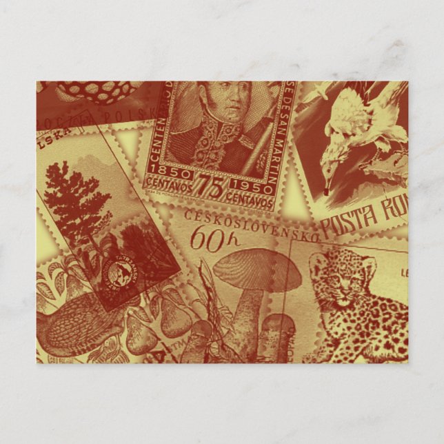 Carte postale anciens timbres (Devant)