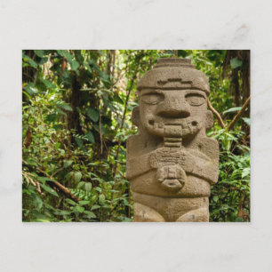 Carte Postale Ancient statue playing the flute