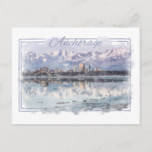 Carte postale Ancrage Alaskan Watercolor