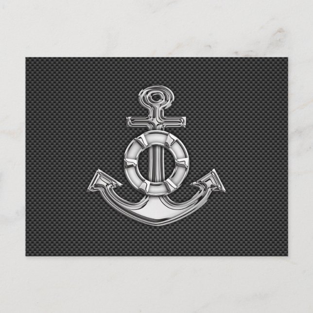 Carte Postale Ancre Chrome Lifesaver sur fibre de carbone (Devant)