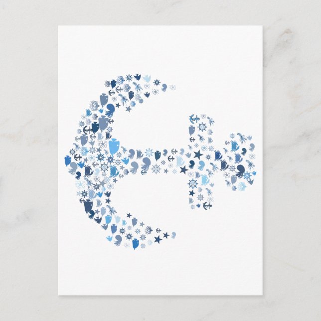 Carte Postale ancre nautique (Devant)