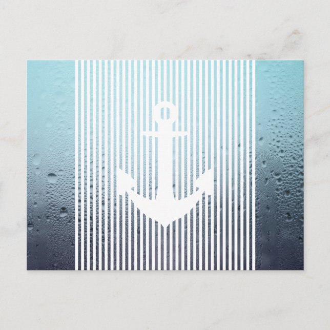 Carte Postale ancre nautique de la brume d'eau (Devant)