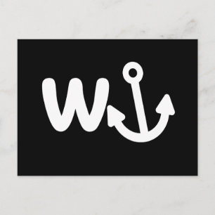 Carte Postale ancre wanker w