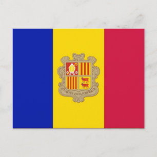 Carte Postale Andorre - Drapeau -