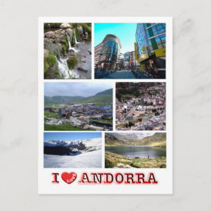 Carte Postale Andorre - I Love -