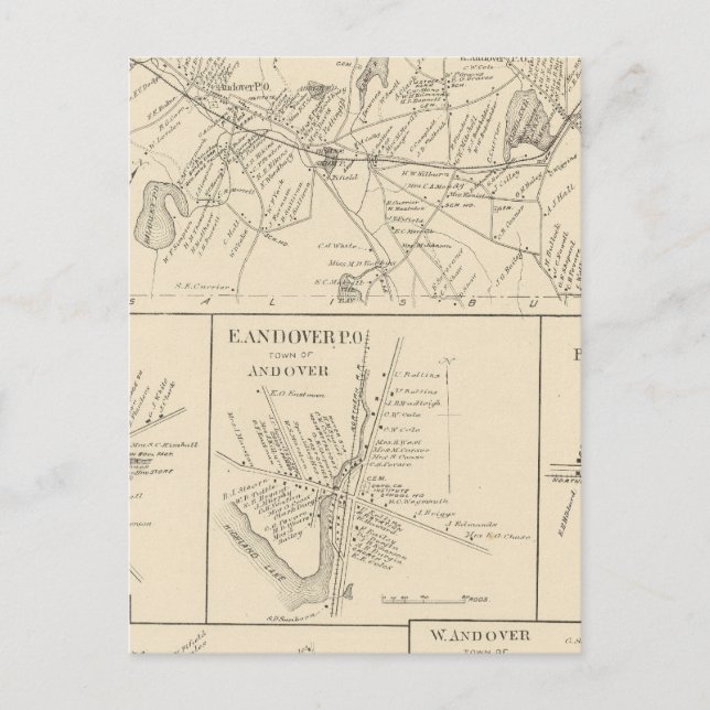 Carte Postale Andover, Comté de Merrimack (Devant)
