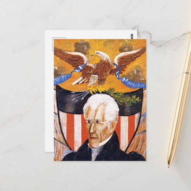 Carte Postale Andrew Jackson (Devant/Arrière en situation)