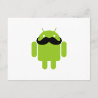 Android Robot Whimsache Style Mustache