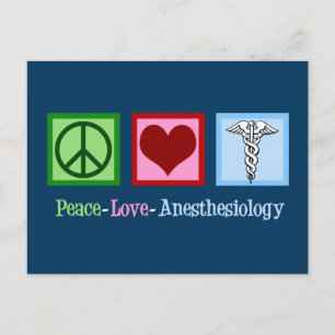 Carte Postale Anesthésiologie de l'amour pour la paix