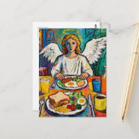 Ange au petit-déjeuner