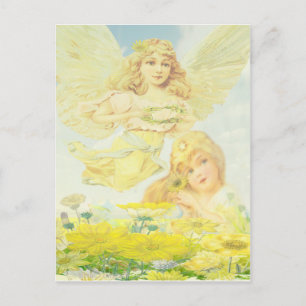 Carte Postale Ange avec couronne
