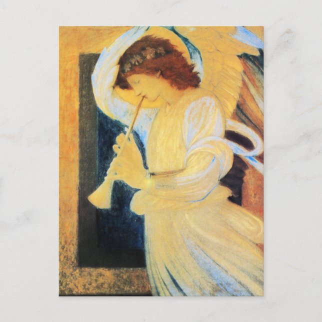 Carte Postale Ange avec trompette, Beaux-Arts Burne-Jones (Devant)