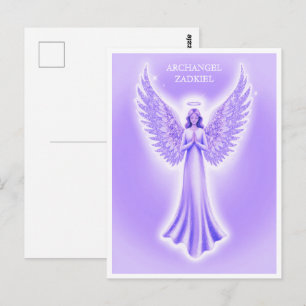 Carte Postale Ange de Noël   Violet, Lilac Et Blanc