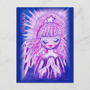 Carte Postale Ange de prière avec des boucles