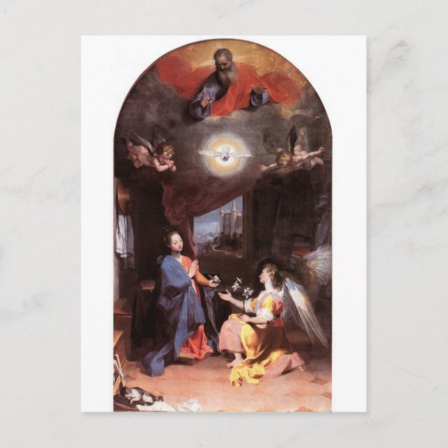 CARTE POSTALE ANGE DE VIRGIN ET D'ANNONCIATION (Devant)