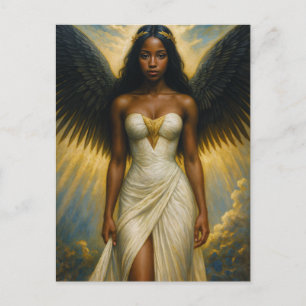 Carte Postale Ange femme noire avec esthétique grecque