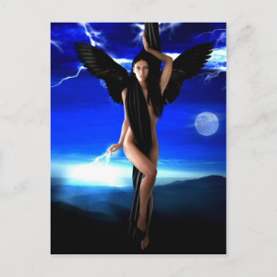 Carte Postale Ange foncé, déesse divine, femme chamane, shakti