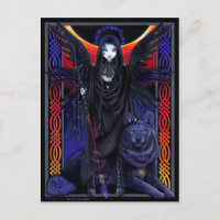Ange foncé et loup. Rayvnwolf par Myka Jelina