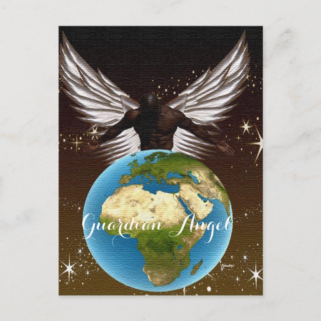 Carte Postale Ange Gardien Africain (Devant)