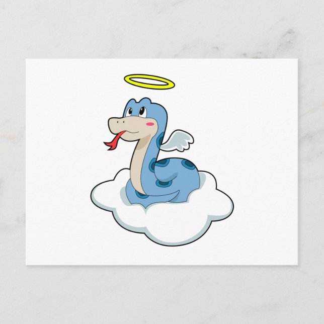 Carte Postale Ange Nuage Serpent (Devant)