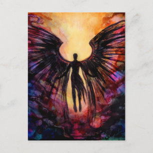 Carte Postale Ange perdu - peinture contemporaine