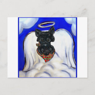 Carte Postale Ange Terrier Écossais Noir