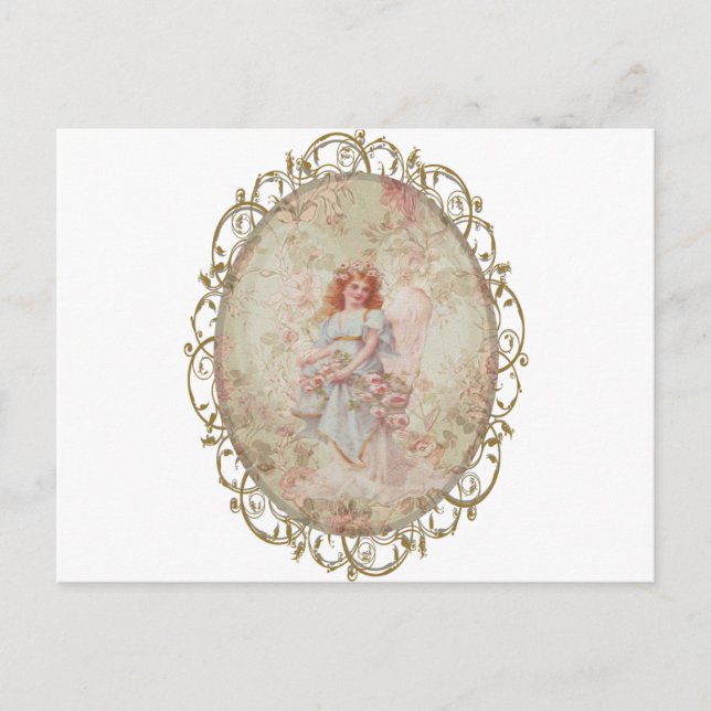 Carte Postale Angel aux fleurs (Devant)